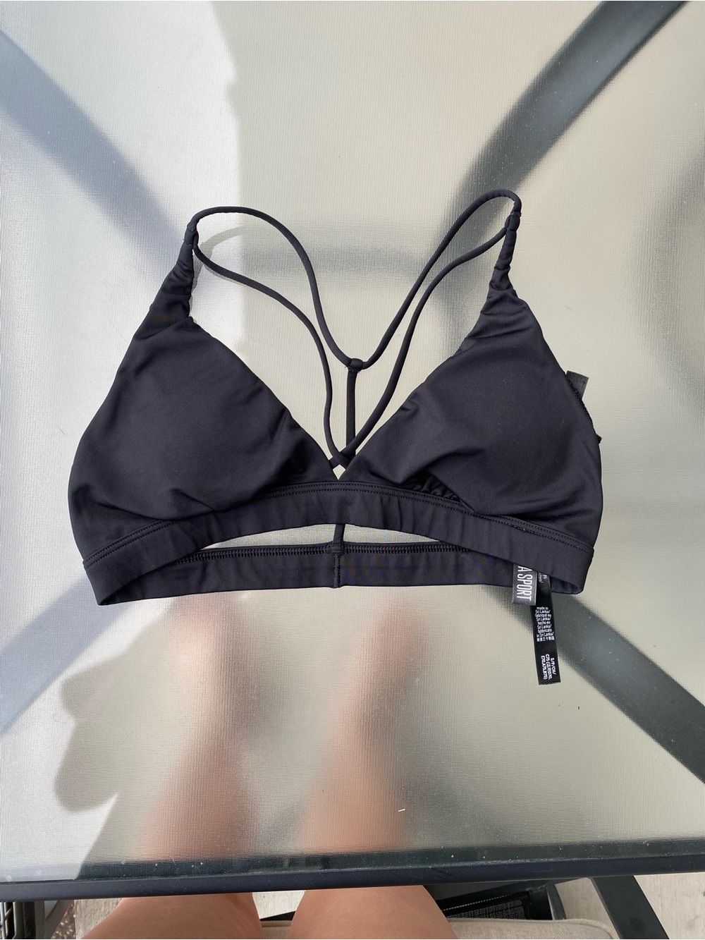 Victoria's Secret Black Strappy Sports Bralette
